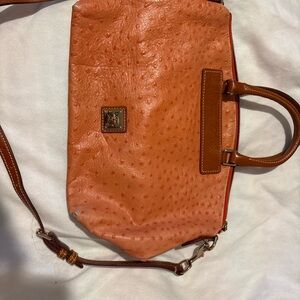 Vintage Dooney & Bourke Elegant Orange Textured Handbag